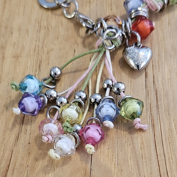 Hand Crafted Love Charm Multicolor Bracelet. - Picture 3 of 7